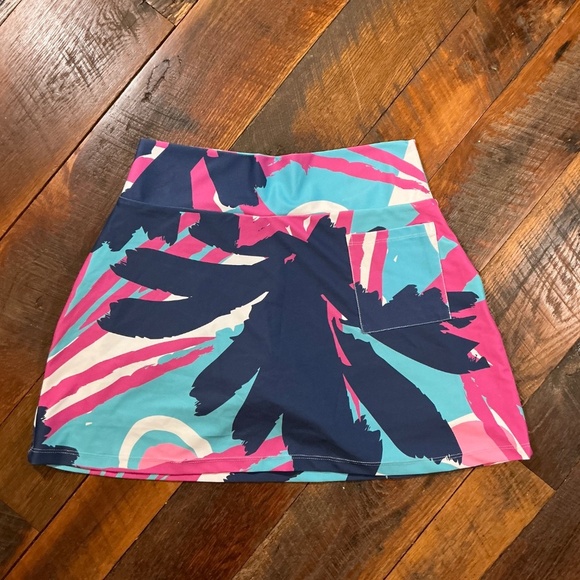 Tina + Jenna Blue Flounce Skort with Built-In Shorts – Large – Quick-Dry Active - Picture 2 of 4